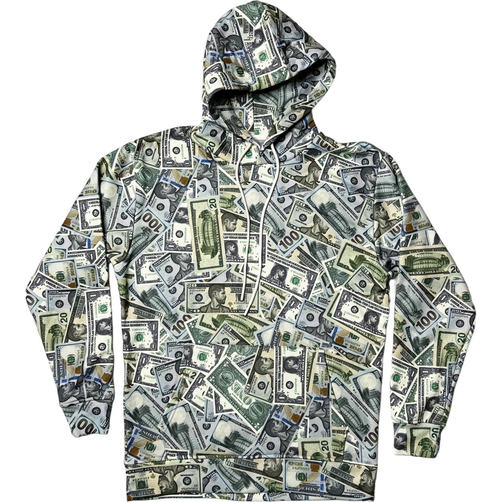 NWOT Usher Usher Bucks The Colosseum AOP Pullover Hoodie Sweatshirt Unisex Sz M